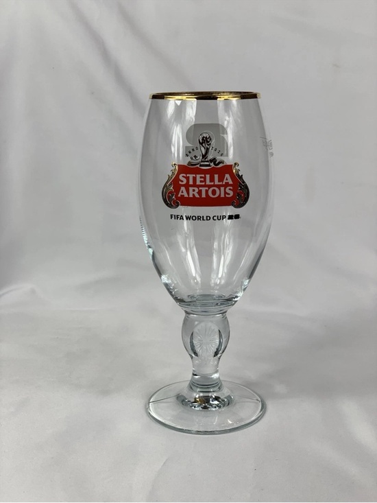 Other - Stella Artois Gold-Rimmed Goblet with Red Logo